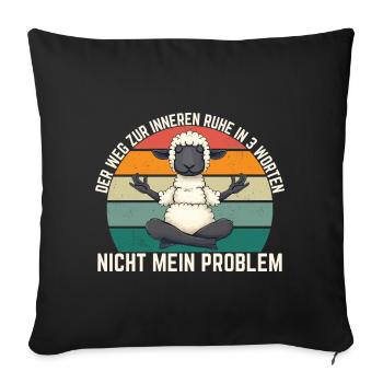 The Path to Inner Peace in 3 Words - Sofa pillowcase 17,3'' x 17,3'' (45 x 45 cm) - black - Front