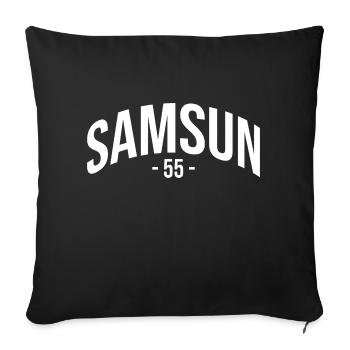 Samsun 55 Turquie Turquie Turquie Cadeau Vacances TR Türk - Housse de coussin décorative 45 x 45 cm - noir - Devant