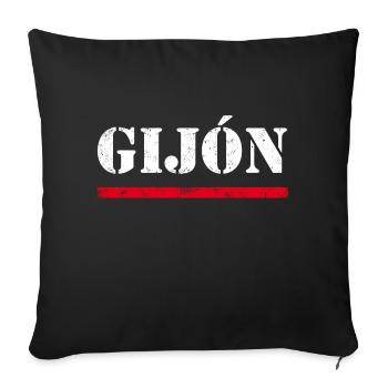 Gijón - Housse de coussin décorative 45 x 45 cm - noir - Devant