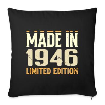 Awesome 1946 Anniversary Gift From 1946 Retro - Sofa pillowcase 17,3'' x 17,3'' (45 x 45 cm) - black - Front