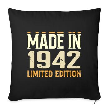 Awesome 1942 Anniversary Gift From 1942 Retro - Sofa pillowcase 17,3'' x 17,3'' (45 x 45 cm) - black - Front