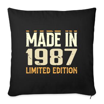 Awesome 1987 Birthday Gift Since 1987 Retro - Sofa pillowcase 17,3'' x 17,3'' (45 x 45 cm) - black - Front