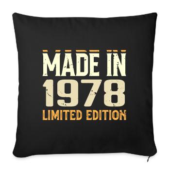 Awesome 1978 Birthday Gift Since 1978 Retro - Sofa pillowcase 17,3'' x 17,3'' (45 x 45 cm) - black - Front