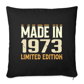 Awesome 1973 Birthday Gift Since 1973 Retro - Sofa pillowcase 17,3'' x 17,3'' (45 x 45 cm) - black - Front