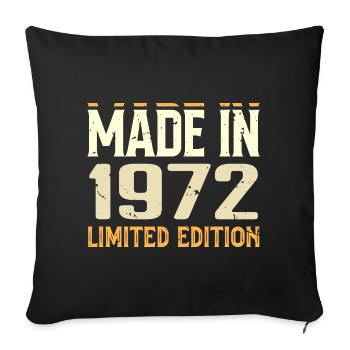 Awesome 1972 Anniversary Gift Since 1972 Retro - Sofa pillowcase 17,3'' x 17,3'' (45 x 45 cm) - black - Front