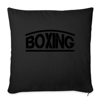 Boxing Boxes - Sofa pillowcase 17,3'' x 17,3'' (45 x 45 cm) - black - Front