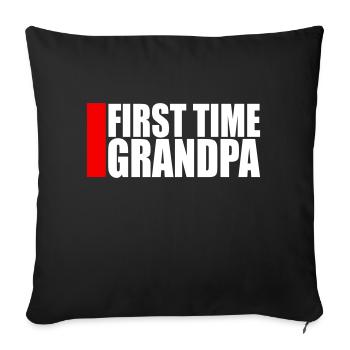 Première fois grand-père Meilleur grand-père Grand-père Amour Grand-père - Housse de coussin décorative 45 x 45 cm - noir - Devant