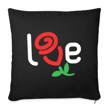Love - Sofakissenbezug 45 x 45 cm - Schwarz - Vorne
