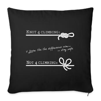 K-not 4 climbing - purewhite - DIGITAL - Sofa pillowcase 17,3'' x 17,3'' (45 x 45 cm) - black - Front