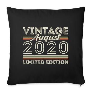 August 2020 Legend since August 2020 Vintage 2020 - Sofa pillowcase 17,3'' x 17,3'' (45 x 45 cm) - black - Front