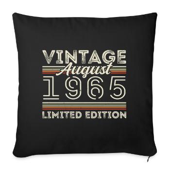 August 1965 Legend since August 1965 Vintage 1965 - Sofa pillowcase 17,3'' x 17,3'' (45 x 45 cm) - black - Front