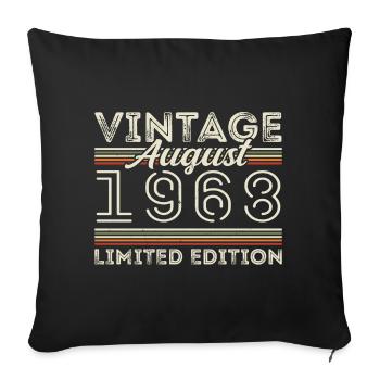 Août 1968 Légende depuis Août 1968 Millésime 1968 - Housse de coussin décorative 45 x 45 cm - noir - Devant