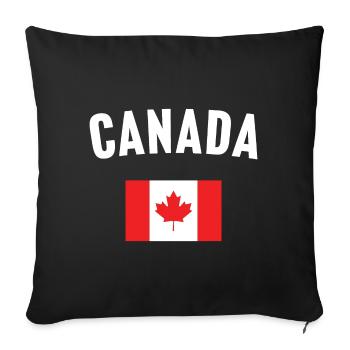 Drapeau du Canada - Housse de coussin décorative 45 x 45 cm - noir - Devant