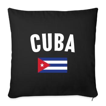 Drapeau de Cuba - Housse de coussin décorative 45 x 45 cm - noir - Devant