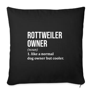 Rottweiler - Housse de coussin décorative 45 x 45 cm - noir - Devant