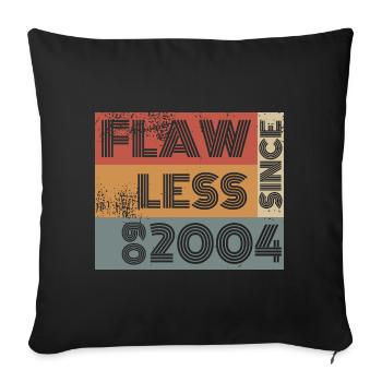 20ème Anniversaire Sans défaut depuis 09/2004 - Housse de coussin décorative 45 x 45 cm - noir - Devant