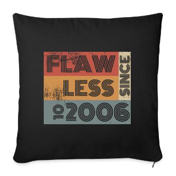 18. Anniversaire sans faute depuis 10/2006 - Housse de coussin décorative 45 x 45 cm - noir - Devant