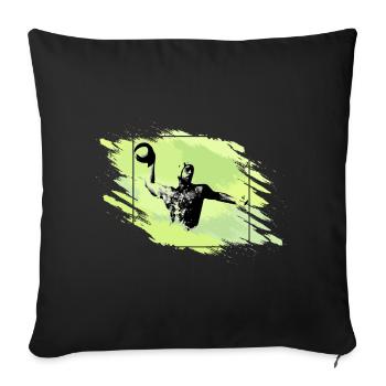 Water polo - water polo players throwing - Sofa pillowcase 17,3'' x 17,3'' (45 x 45 cm) - black - Front