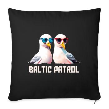 Baltic Patrol Möwen - Sofakissenbezug 45 x 45 cm - Schwarz - Vorne