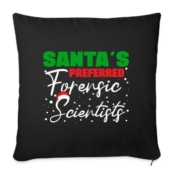 Santa's Preferred Forensic Psychologist Gift Idea - Sofa pillowcase 17,3'' x 17,3'' (45 x 45 cm) - black - Front