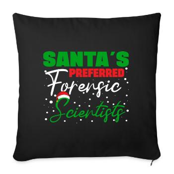 L’idée de cadeau du médecin légiste préféré du Père Noël - Housse de coussin décorative 45 x 45 cm - noir - Devant