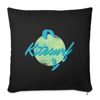 KITESURF2025 - Sofa pillowcase 17,3'' x 17,3'' (45 x 45 cm) - black - Front