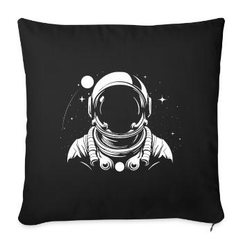 astronaut black and white - Sofa pillowcase 17,3'' x 17,3'' (45 x 45 cm) - black - Front
