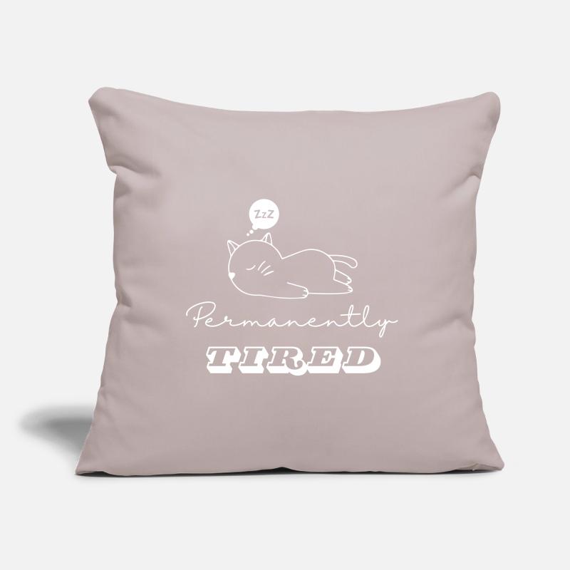 Sleeping Cat - "Permanently Tired" Sofa pillowcase 17,3'' x 17,3'' (45 x 45 cm)