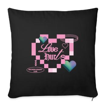 L’amour fait mal - Housse de coussin décorative 45 x 45 cm - noir - Devant