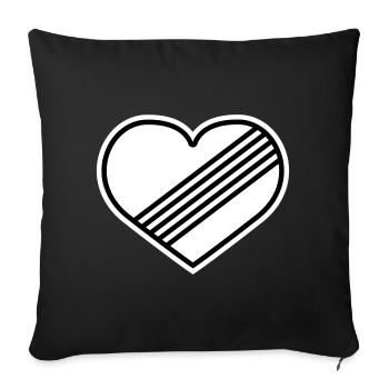 Full throttle heart against speed limit - Sofa pillowcase 17,3'' x 17,3'' (45 x 45 cm) - black - Front