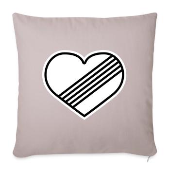 Full throttle heart against speed limit - Sofa pillowcase 17,3'' x 17,3'' (45 x 45 cm) - light taupe - Front