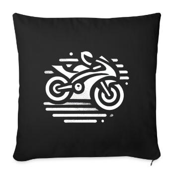 motorcycle - Housse de coussin décorative 45 x 45 cm - noir - Devant