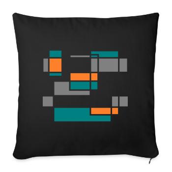 Graphic No.1 - Sofa pillowcase 17,3'' x 17,3'' (45 x 45 cm) - black - Front