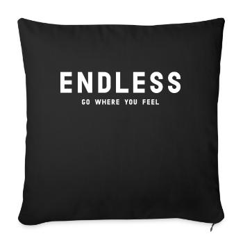 ENDLESS Go where you feel - Housse de coussin décorative 45 x 45 cm - noir - Devant
