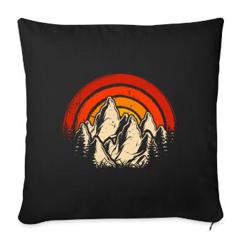Montagnes - Housse de coussin décorative 45 x 45 cm - noir - Devant