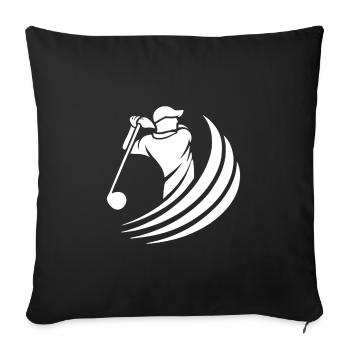 Golfers - Sofa pillowcase 17,3'' x 17,3'' (45 x 45 cm) - black - Front