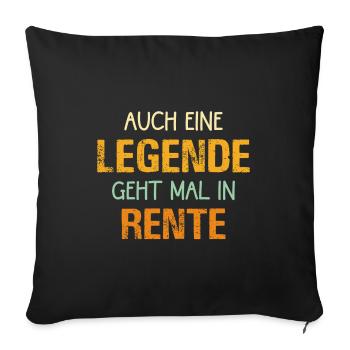 Même une légende prend sa retraite rétro - Housse de coussin décorative 45 x 45 cm - noir - Devant