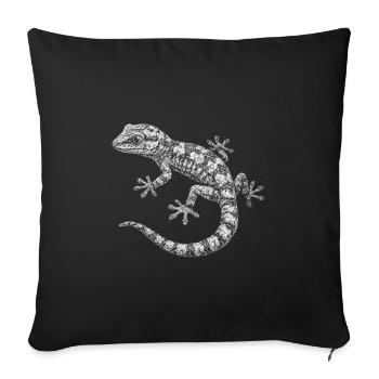 A gecko - Sofa pillowcase 17,3'' x 17,3'' (45 x 45 cm) - black - Front