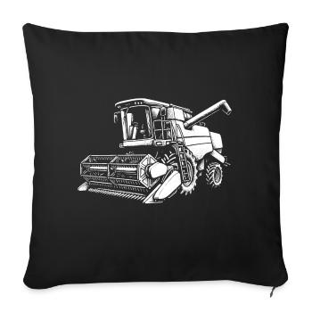 Pure grain power - Sofa pillowcase 17,3'' x 17,3'' (45 x 45 cm) - black - Front
