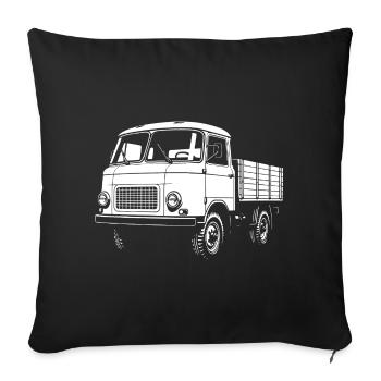 Légende de la RDA sur roues Description : - Housse de coussin décorative 45 x 45 cm - noir - Devant