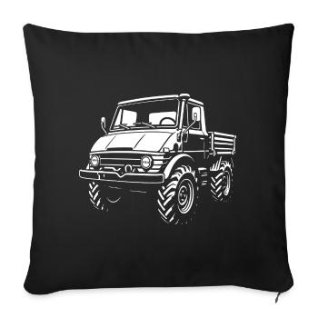 Puissance avec un statut culte - Housse de coussin décorative 45 x 45 cm - noir - Devant