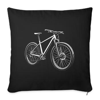 Uphill with pedal power - Sofa pillowcase 17,3'' x 17,3'' (45 x 45 cm) - black - Front