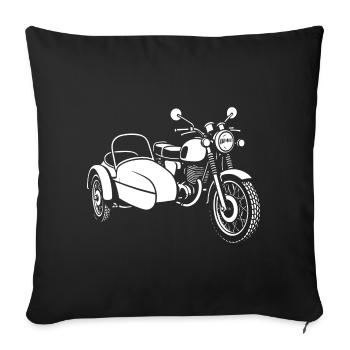 Légende orientale sur trois roues - Housse de coussin décorative 45 x 45 cm - noir - Devant
