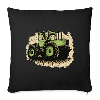 Tracteur - Housse de coussin décorative 45 x 45 cm - noir - Devant