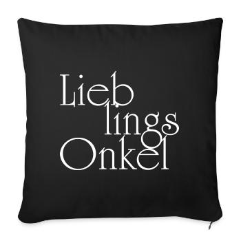 Favorite Uncle - Uncle - Sofa pillowcase 17,3'' x 17,3'' (45 x 45 cm) - black - Front