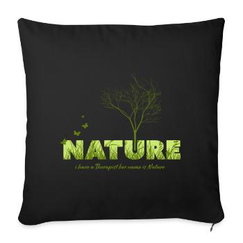 Vivid tree and nature motif for clothing - Sofa pillowcase 17,3'' x 17,3'' (45 x 45 cm) - black - Front