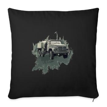 ZIL 131 – Ikone der Straße - Sofakissenbezug 45 x 45 cm - Schwarz - Vorne