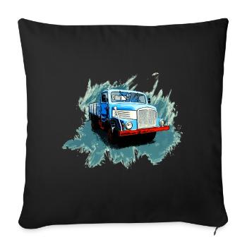 Ostkraft sur roues - Housse de coussin décorative 45 x 45 cm - noir - Devant