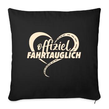 Führerschein Bestanden - Sofakissenbezug 45 x 45 cm - Schwarz - Vorne