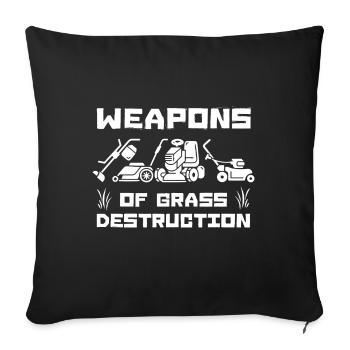 Pelouse Rambo - Housse de coussin décorative 45 x 45 cm - noir - Devant
